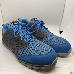 Reebok MemoryTech Massage Cushion Alloy Steel Toe Shoes 14 M Slip Resistant EUC